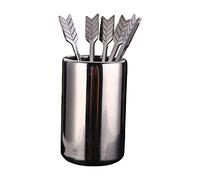 5 Pieces Fork 304 Stainless Steel Fruit Fork Dessert Food Pick with Holder for Home Table Decoration Fruit Forks Kids Metal