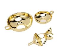 5 Pieces Gold Plated Wide Mouth Funnel And Small Funnel Three Piece Large Mouth Wide Mouth Funnel Mini Funnel Three Piece Suit For Canning Kitchen Tools