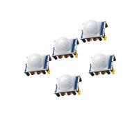 5 Pieces HC SR501 PIR Sensors Modules with Adjustable Sensitivity Sensors Modules for Electronics Human Existence Detection Component