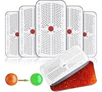 5 Pieces Indicating Silica Gel Dehumidifier Desiccant, Reusable Absorber Orange Desiccant Canisters, Orange Green Bead Tin for Car, Closet, Cabinet, Bag, Storage Box