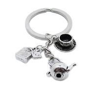5 Pieces Keychain Keyring Jewellery Clasps Suppliers EP5007 Pot Kettle Teapot Teabag Bag Cup Coffee Tea