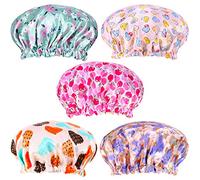 5 Pieces Kids Satin Bonnets Adjustable Sleeping Caps Reversible Satin Night Hats Soft Colorful Cap for Toddler Child Teens
