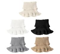 5 Pieces Knitted Fake Collars, Fake High Collars For Women, Clothing Decorative Collars, Detachable Collars, Warm Collars
