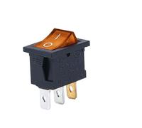 5 pieces/lot KCD1 4-pin 21 * 15mm switch boat rocker switch 6A/250V AC 10A/125V AC with red, blue, green and yellow light switch(3PIN Y with lamp)