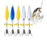 5 Pieces Lures, Spoons Hooks Triple Freshwater / Sea | Spoon Kit for River Lake Sea Trout Perch Pike Catfish