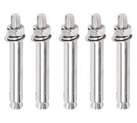 5 Pieces M10 Heavy Duty Expansion Screw Bolts Stainless Steel External Hex Nut Sleeve Anchor Bolt for Wall Building,M10×170mm(M10x300mm)