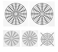 5 Pieces Mandala Dot Painting Tool Stencils Template Set, 8/12/16 Segment Creative Mandala Stencils Reusable Painting Stencils for DIY Painting Art Projects