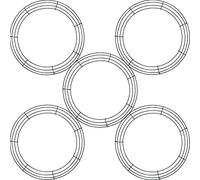 5 Pieces Metal Wreath Frame Ring Round DIY Macrame Floral Crafts Wire Wreath Form Christmas Decoration Door Craft (Deep Green, 8 Inch)
