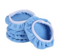 5 Pieces Microfiber Auto Car Polisher Pads for Buffing, Waxing, and Polishing with Soft Material and Reinforced Stitching to Avoid Brushing Off (5pcs 9-10 Inches)