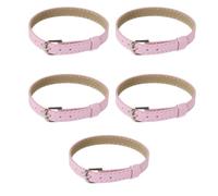 5 Pieces Miniature Belt Set with Strong Metal Closure & Adjustable Fit for Scale Model Accessories Faux Leather Belt