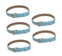 5 Pieces Miniature Belt Set with Strong Metal Closure & Adjustable Fit for Scale Model Accessories Faux Leather Belt