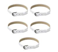 5 Pieces Miniature Belt Set with Strong Metal Closure & Adjustable Fit for Scale Model Accessories Faux Leather Belt