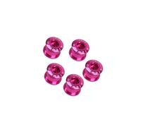 5 Pieces Mountain Bike Chainwheel Fastening Bolts Replacement Bicycle Crankset Screws Cycling Repair Replacing Parts Pink