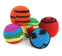 5 Pieces Multicolored Woven Kickball Soft Knitted Kick Balls for Children and Beginners (5 Pieces)