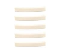 5 Pieces No Slotted Real Bone Bridge Nut Nut Saddle Empty Acoustic Guitar Bass Nut Saddle Guitar Accessories Curved Lower Noslotted Bone Bridge Replacement Parts