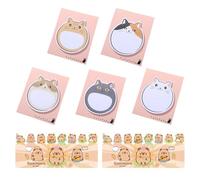 5 Pieces of Cat Sticky Notes, 2 Sets of Capillary Index Stickers, Cat Sticky Notes, Cute Sticky Notes, Cartoon Animal Sticky Notes