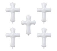 5 Pieces Of Cross-Shaped Balloons, Classic Decorative Balloons, Birthday Party Decorations, Event Layout Props.