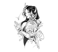 5 Pieces Of Dark Herbal Tattoo Stickers That Can'T Be Washed Off Or Rubbed Off, Sexy And Semi-Permanent, Cute