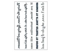 5 Pieces Of English Sentence Herbal Semi-Permanent Juice Tattoo Stickers Sweat-Proof And Waterproof