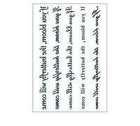 5 Pieces Of English Sentence Herbal Semi-Permanent Juice Tattoo Stickers Sweat-Proof And Waterproof