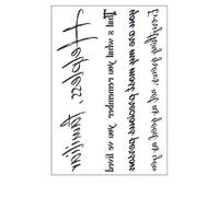 5 Pieces Of English Sentence Herbal Semi-Permanent Juice Tattoo Stickers Sweat-Proof And Waterproof
