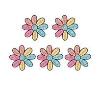 5 Pieces Of Floral Enamel Brooches, Metal Inspirational Brooches, Colored Jacket Badges, Suitable For Decorative Clothing, Backpacks, Hats.
