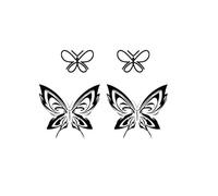 5 Pieces Of Fruit Juice Plant Ink Waterproof Semi-Permanent And Long-Lasting For 2 Weeks Neck Butterfly Temporary Tattoo Stickers Cute Small Pictures For Men And Women