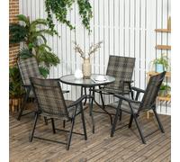 5-Pieces PE Rattan Dining Sets