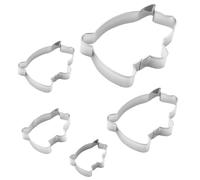 5 Pieces Piggy Molds, Stainless Steel Molds, Cookie Cutters, Cute Molds, Baking Accessories, Kitchen Tools