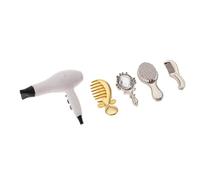 5 Pieces Plastic Dolls Hair Care Set 1/12 Dollhouse Bathroom Accessories