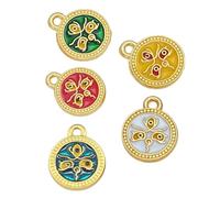 5 Pieces Practical Alloy Five Way God Of Wealth Pendant Portable For Jewelry Enthusiasts Seeking Luck And Fortunes Unique Handmade Gifts
