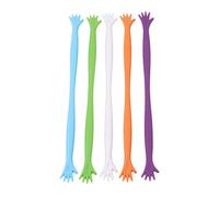 5 Pieces Practical Cute Mixed Colour Help Me Hand Shaped Tea Milk Coffee Juice Drink Muddler Stirrer Swizzle Stick Stirring Bar Rod Cost-Effective and Durable Durability