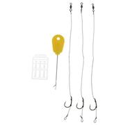 5 Pieces Ready Tied Carp Fishing Rigs Hair Rigs Bait Needle Boilie Stopper 008