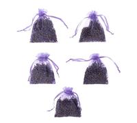 5 Pieces Real Lavender Organic Dried Flowers Bags Buds Bag Fragrance Cooler Car Home Decor (Light Purple) Durable Treatment