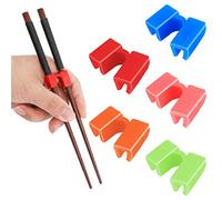 5 Pieces Reusable Chopsticks Helpers Training Chopstick Hinges Connector Practice Chinese Chopstick Helper for Adults, Beginner, Trainers (Multicolor)