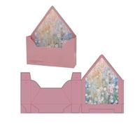 5 Pieces Romantic Flower Gift Box Set - Portable Folding Wrapping Boxes for All Occasions