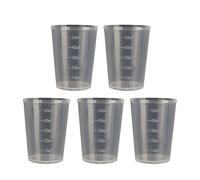 5 Pieces/Set Clear Laboratory Measuring Cylinder for Kitchen Cooking Tool Liquid Cup Clear Kitchen Cup Multipurpose Laboratory Cylinder