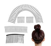 5 Pieces Set U Shape Hair Finishing Fixer boby Pins U Pin Stretchable Hair Side Combs Hair Updo Styling Tool U Shape Hair Finishing Fixer Comb For Women Girls
