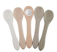 5 Pieces Silicone Baby Spoons Kids Utensils Self Feeding Supplies First Stage Baby Heat Resistant Food Spoon Safe Infant Baby Spoon for Over 6 Months Babies Boy Girl Toddlers