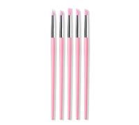 5 Pieces Silicone Brushes For Gel Nails And Pottery Tools With Practical Wood Handles Creative Crafting Brushes Artistic Nail Detailing Pens