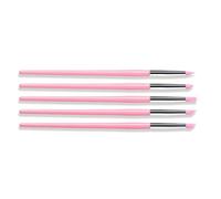 5 Pieces Silicone Brushes For Gel Nails And Pottery Tools With Practical Wood Handles Creative Crafting Brushes Silicone Nail Art Pen