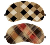 5 Pieces Sleep Mask Classical Grid Pattern, Eye Mask for Men Women, No Pressure Night Eye Cover, Breathable Sleeping Eye Mask, Light Blocking