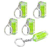 5 Pieces Small Spirit Level, Mini Spirit Level Keyring Keychain Tool,Measures Horizontality and Verticality, Suitable for Home DIY and Woodworking