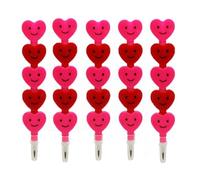 5 Pieces Stackable Pencils Plastic Smile Heart Pencils 5 in 1 Stacking Colored Pencils Party Favors for School Classroom Incentives Party Favor Supplies(Red and Pink)