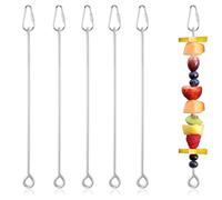 5 Pieces Stainless Steel Bird Skewer, Parrot Skewers Food Sticks, Bird Fruit Holder, Bird Feeder Toy, Budgies, Parakeets, Macaw