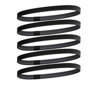 5 Pieces Sweat-Proof Workout Headbands, Thick Non-Slip Elastic Sports Bands, Durable and elastic hair ties, for Women & Men, Sports, Exercise, Leisure Activities(Black)