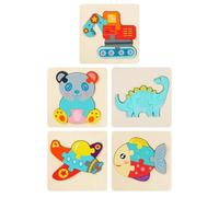 5 Pieces Toddler Puzzle Toys, 3D Puzzle Toys, Colorful Building Block Toys, Baby Early Education Toys, Interactive Toys, Baby Learning Props