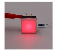 5 pieces TS12 series 13.4 * 13.4mm square with LED momentary SPST PCB button click tact switch(5Pcs Red)