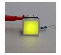 5 pieces TS12 series 13.4 * 13.4mm square with LED momentary SPST PCB button click tact switch(5Pcs Yellow-Green)