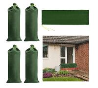 5 Pieces Tube Sandbags Canvas Sandbags Flood Water Barrier Sandbags Flood Protection Thickened Reusable Sand Bags Flood Barrier for Rain Water Control Flood Hurricane Doors Windows(9.8 x 19.6inch)